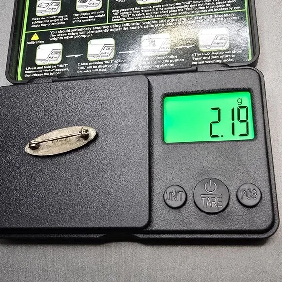 Antique Sterling Silver Guilloche Enamel Rose Brooch 1 1/8" Edwardian Blue Pink - Picture 10 of 10